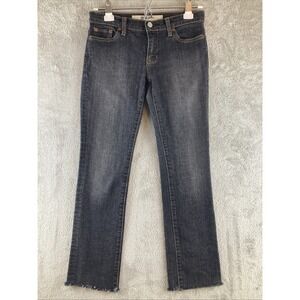 GAP Jeans Women's Size 1R Slim Fit Stretch Low Rise Whiskered Ankle‎ Blue Denim